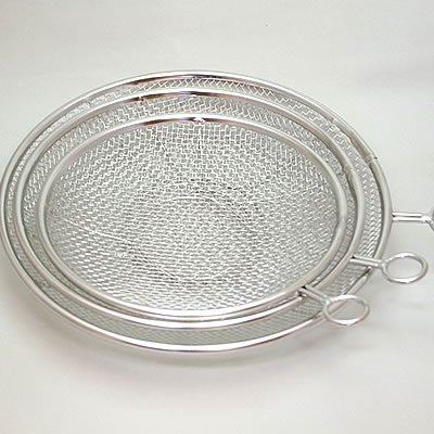 ステンレスのリング付盆ザル27ｃｍ
