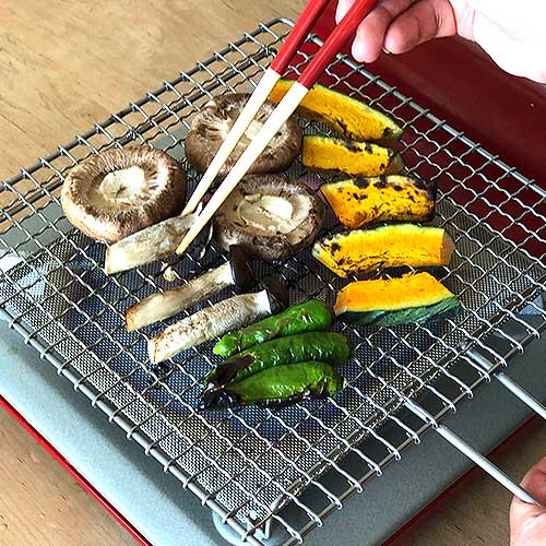 辻和金網 足付焼網(セット)長方形｜キッチンパラダイス