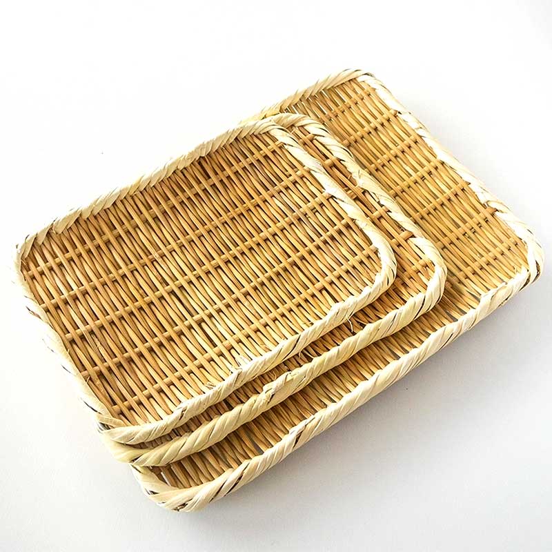 松野屋の真竹角盆ざる24cm