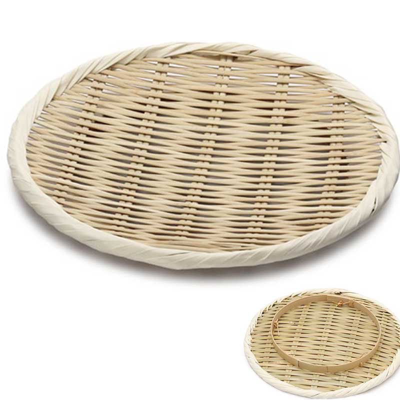 【SALE30%OFF】雅竹　竹製足付盆ざる27ｃｍ